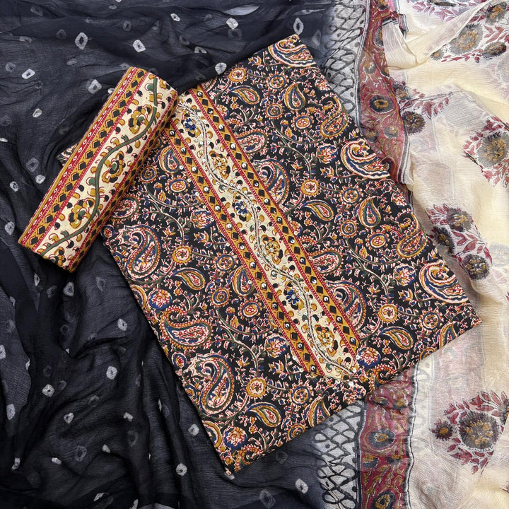 Premium Jaipuri  Unstitched Suit Set-RL7978-3
