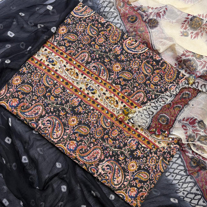 Premium Jaipuri  Unstitched Suit Set-RL7978-3