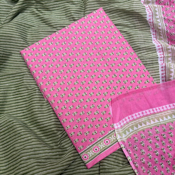 Pure Cotton Printed Unstitched Suit Set – Elegant Everyday Ethnic Wear S10001-1