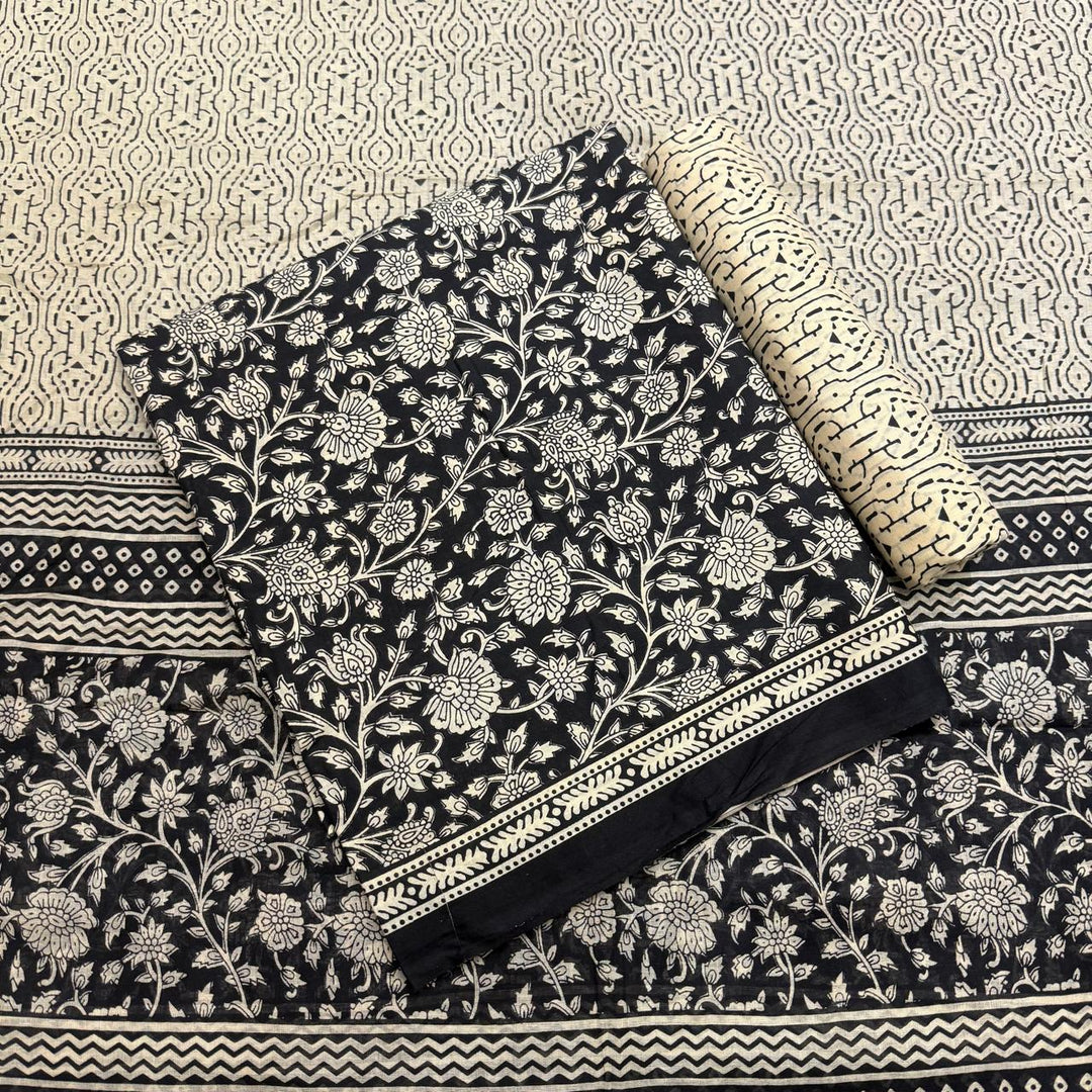 Pure Cotton Printed Unstitched Suit Set – Elegant Everyday Ethnic Wear S10001-6