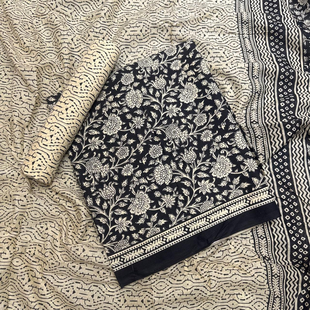 Pure Cotton Printed Unstitched Suit Set – Elegant Everyday Ethnic Wear S10001-6