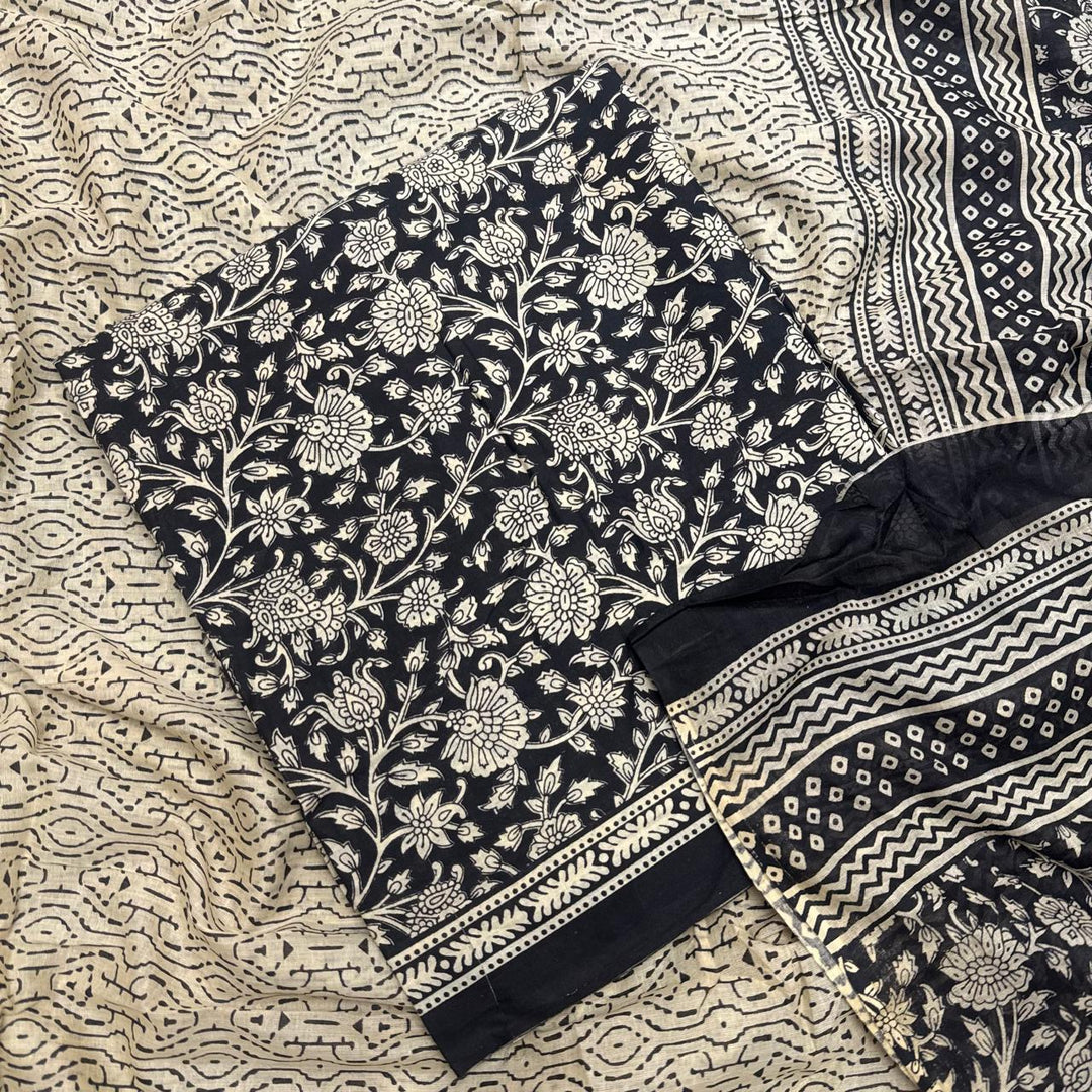 Pure Cotton Printed Unstitched Suit Set – Elegant Everyday Ethnic Wear S10001-6