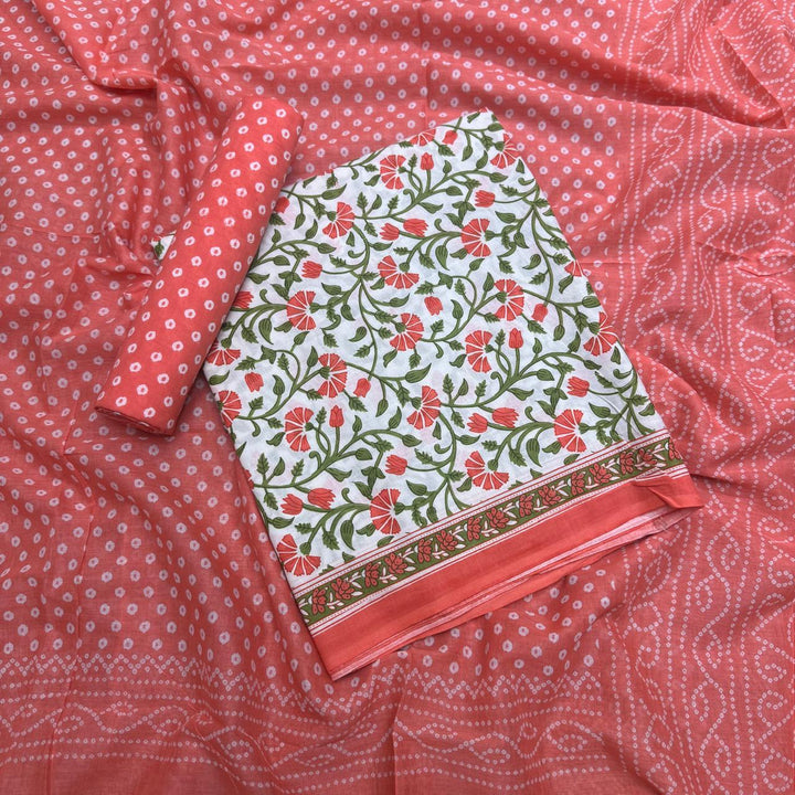 Pure Cotton Printed Unstitched Suit Set – Elegant Everyday Ethnic Wear S10001-3