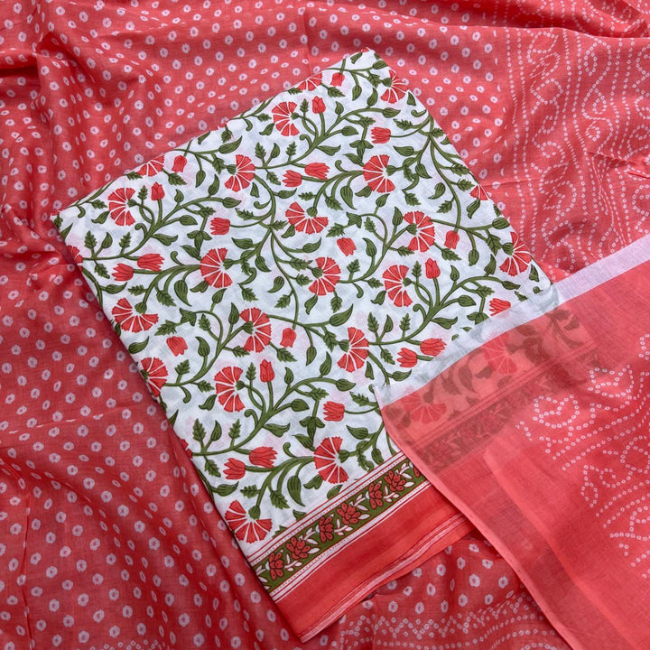 Pure Cotton Printed Unstitched Suit Set – Elegant Everyday Ethnic Wear S10001-3
