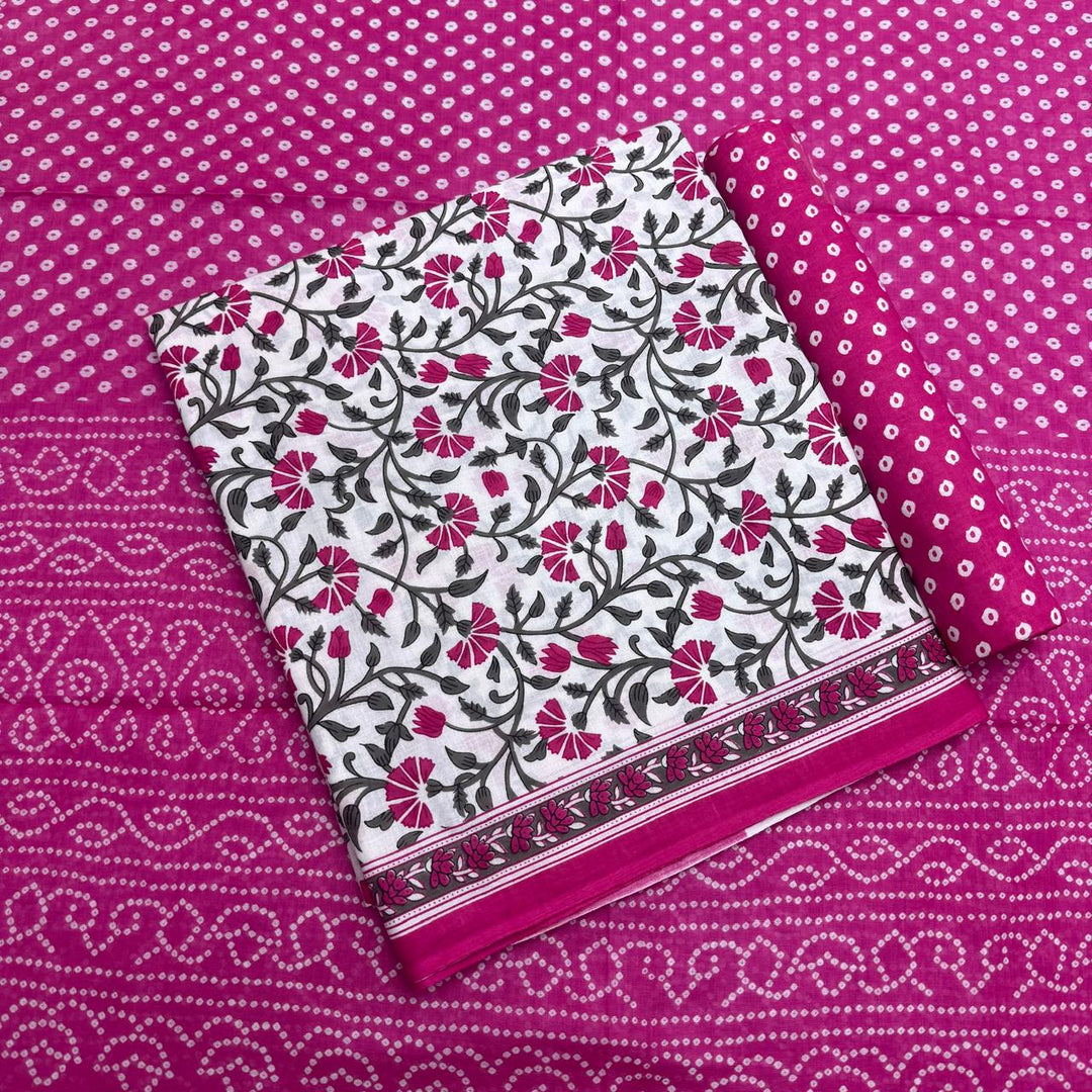 Pure Cotton Printed Unstitched Suit Set – Elegant Everyday Ethnic Wear S10001-5