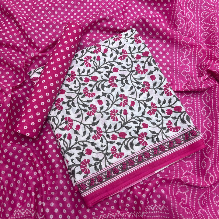 Pure Cotton Printed Unstitched Suit Set – Elegant Everyday Ethnic Wear S10001-5
