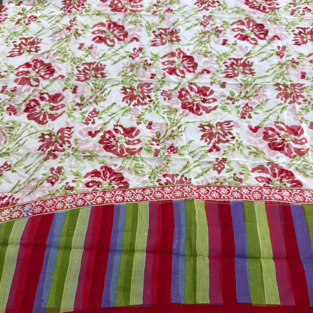 Pure Cotton Floral Printed Unstitched Suit Set – Elegant Everyday Ethnic Wear SW1001-A