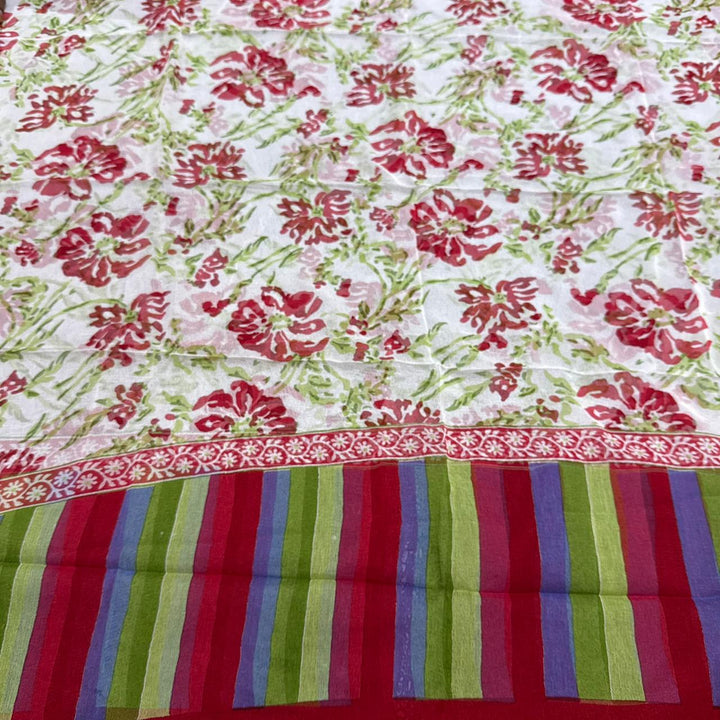 Pure Cotton Floral Printed Unstitched Suit Set – Elegant Everyday Ethnic Wear SW1001-A