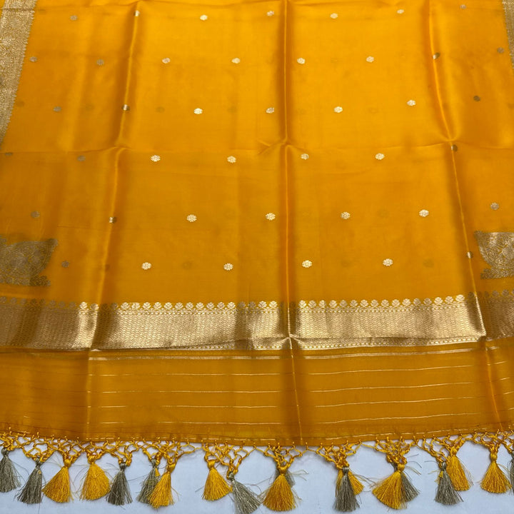 Premium Pure Banarasi Silk Unstitched Suit Set - GE4204-1