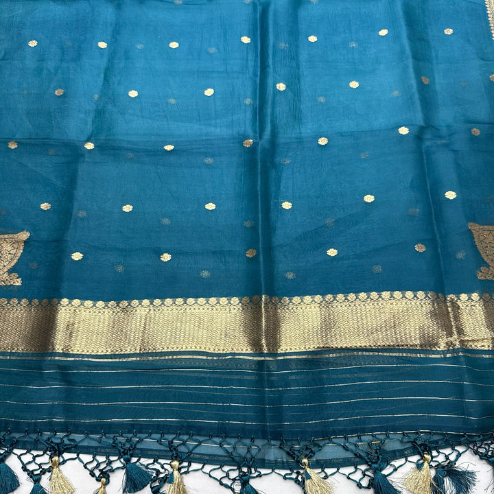 Premium Pure Banarasi Silk Unstitched Suit Set - GE4204-2