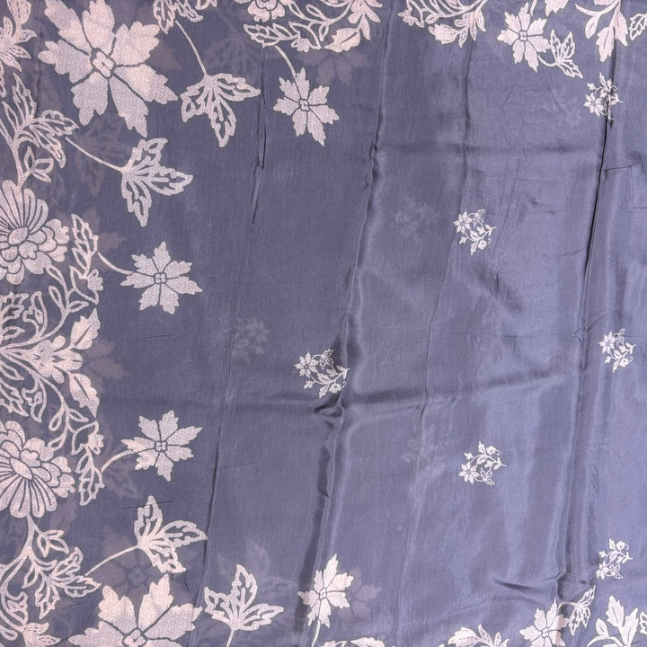 Elegant Floral Printed Modal Cotton Unstiched Suit Set With Stylish Neck Pattern - PSC801-A