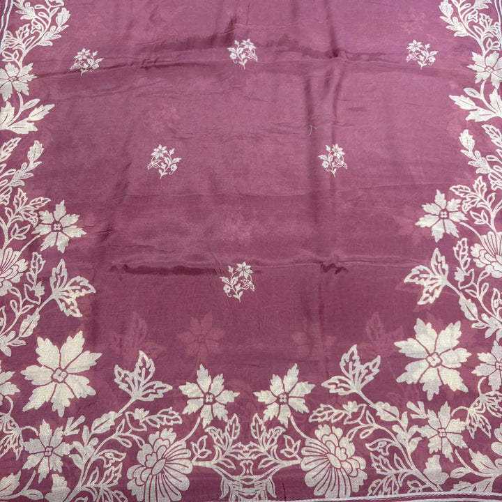 Elegant Floral Printed Modal Cotton Unstiched Suit Set With Stylish Neck Pattern - PSC801-E