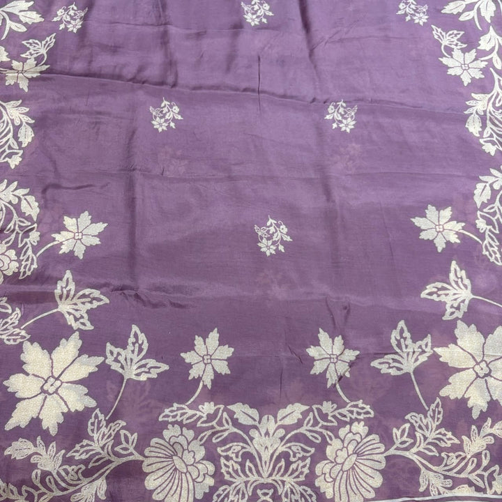 Elegant Floral Printed Modal Cotton Unstiched Suit Set With Stylish Neck Pattern - PSC801-C