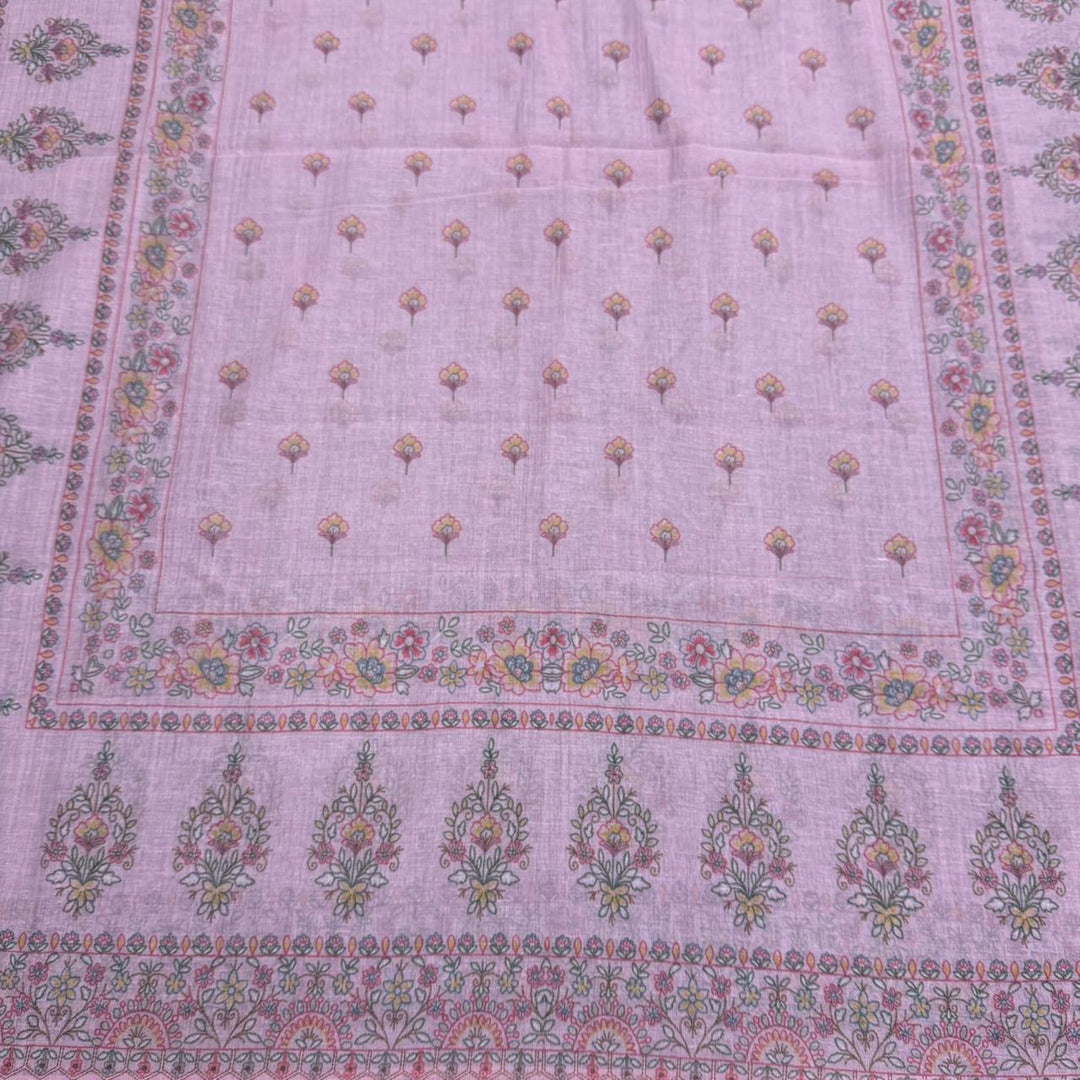 Muslin Fabric With Multicolor Thread Embroidey Unstiched Suit Set - PS1601-B