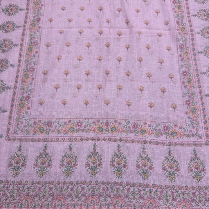 Muslin Fabric With Multicolor Thread Embroidey Unstiched Suit Set - PS1601-B
