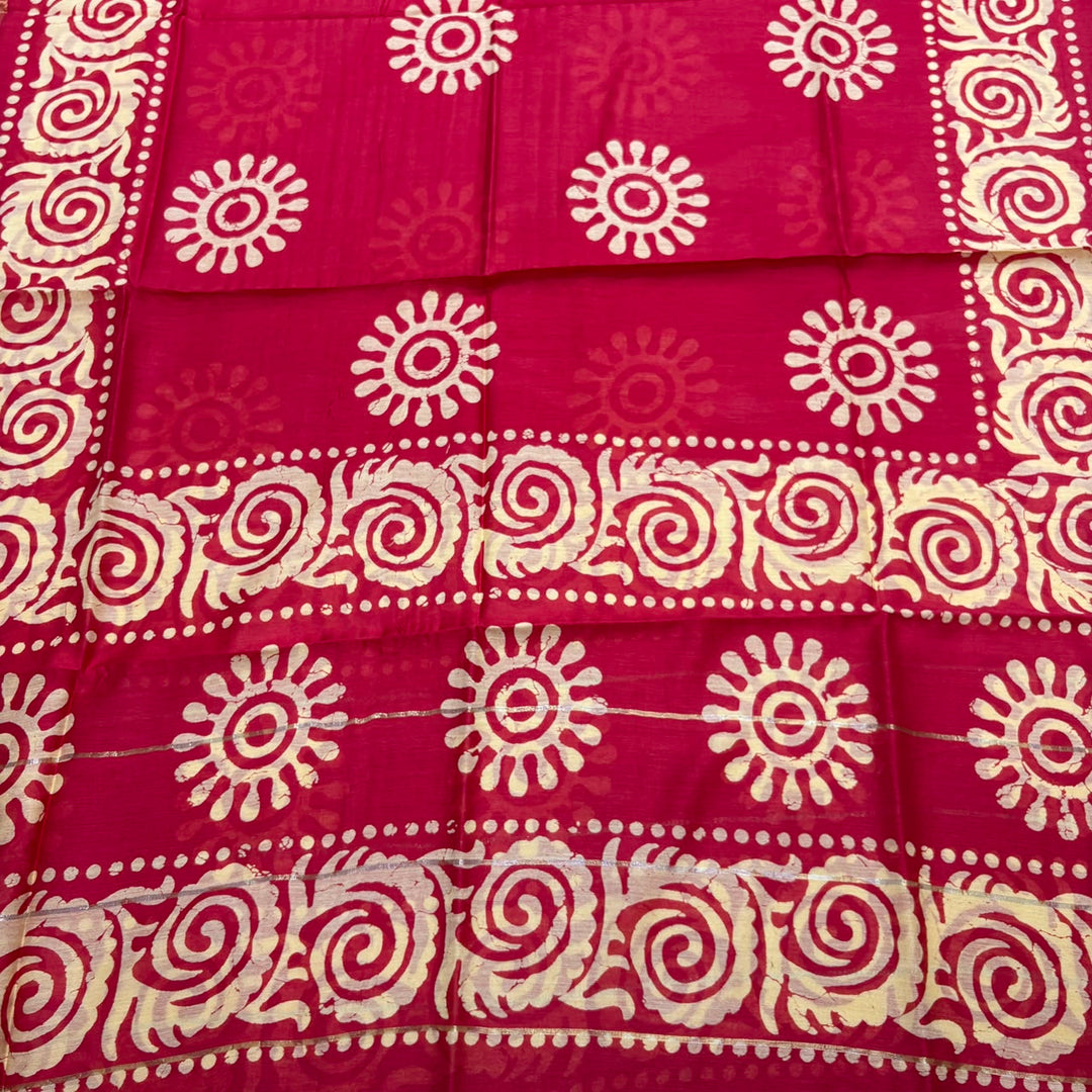 Maheshwari Cotton Ethnic Print Unstitched Suit Set - FM0117-02