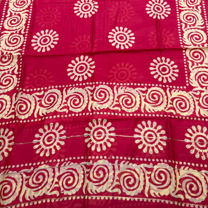 Maheshwari Cotton Ethnic Print Unstitched Suit Set - FM0117-02
