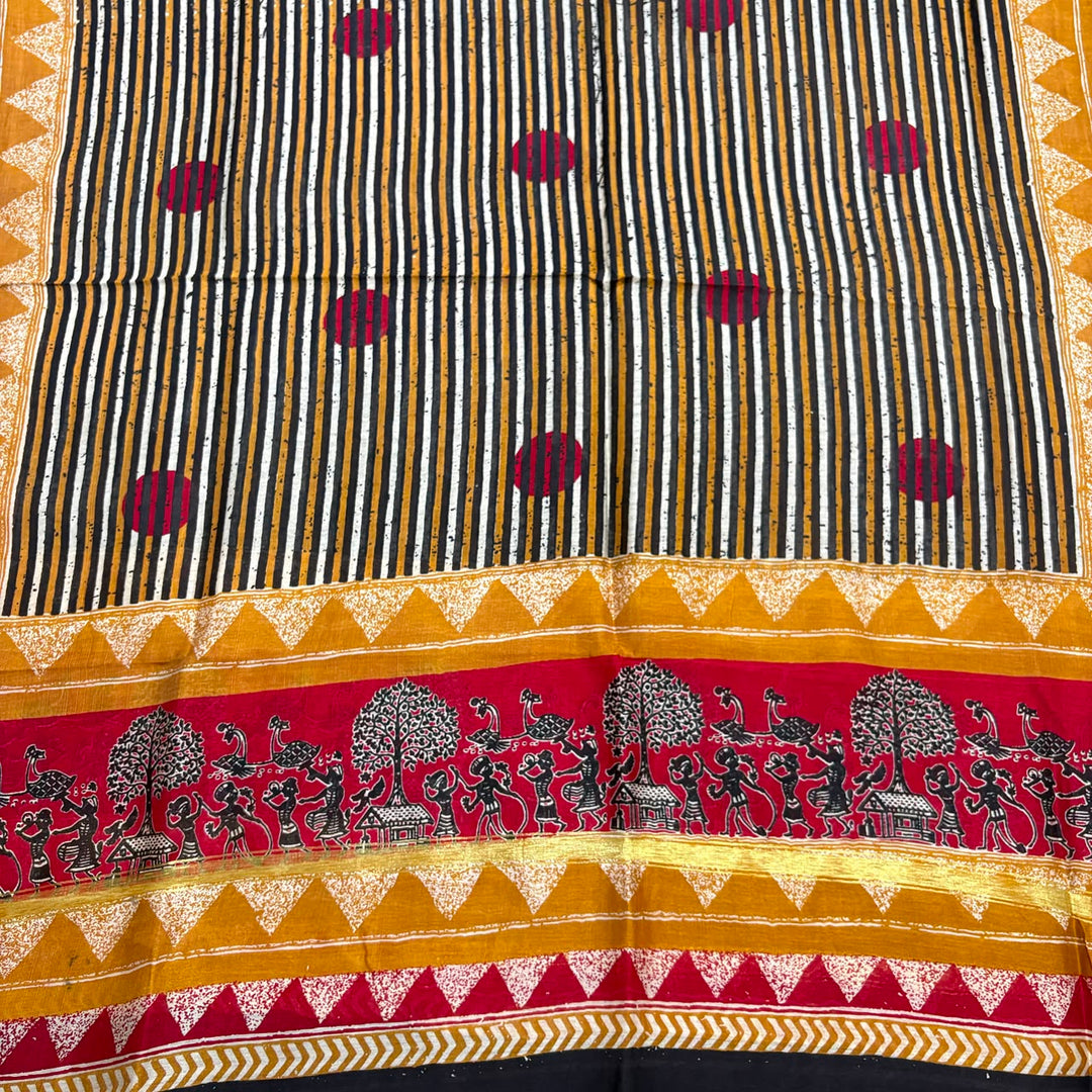Elegant Maheshwari Cotton Printed Unstitched Suit Set - FM1311-02