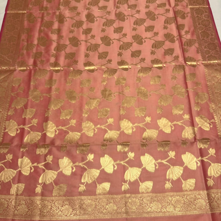 Premium Viscose Silk Banarasi Unstitched Suit Set Beautiful Zari Butti - GE1217-1