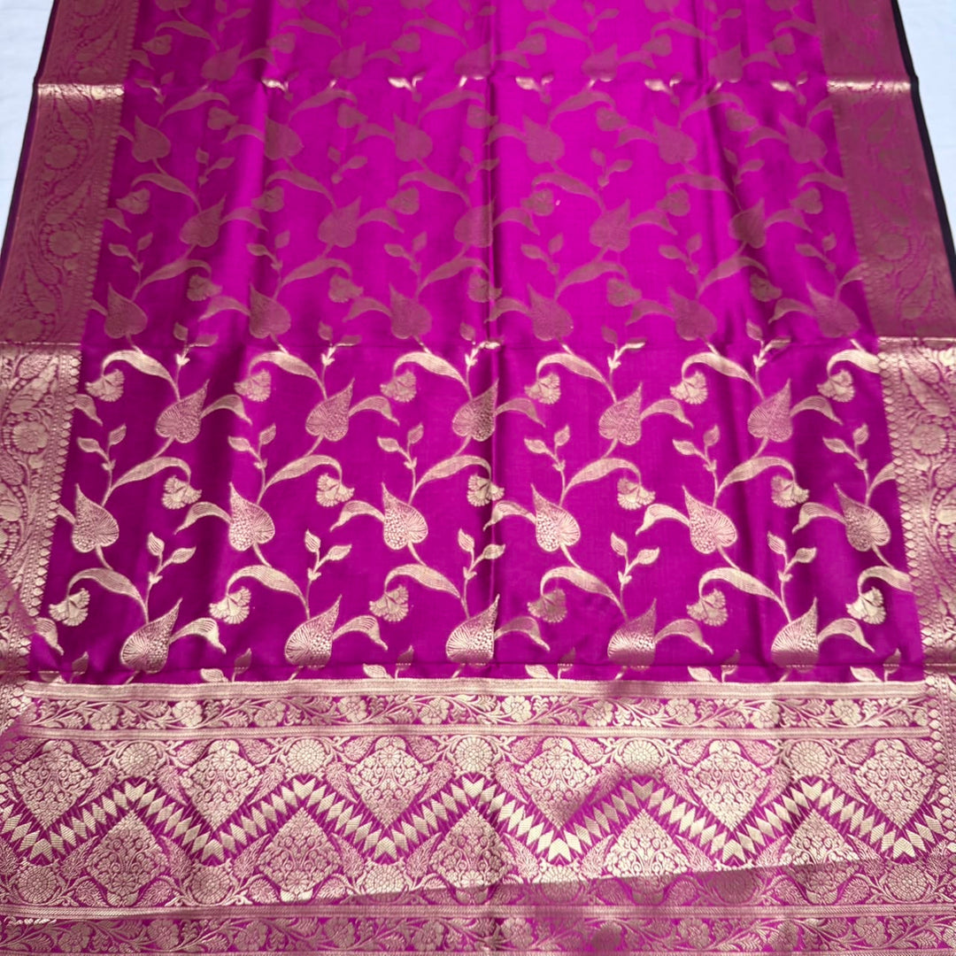 Premium Viscose Silk Banarasi Unstitched Suit Set Beautiful Zari Butti - GE5050-01