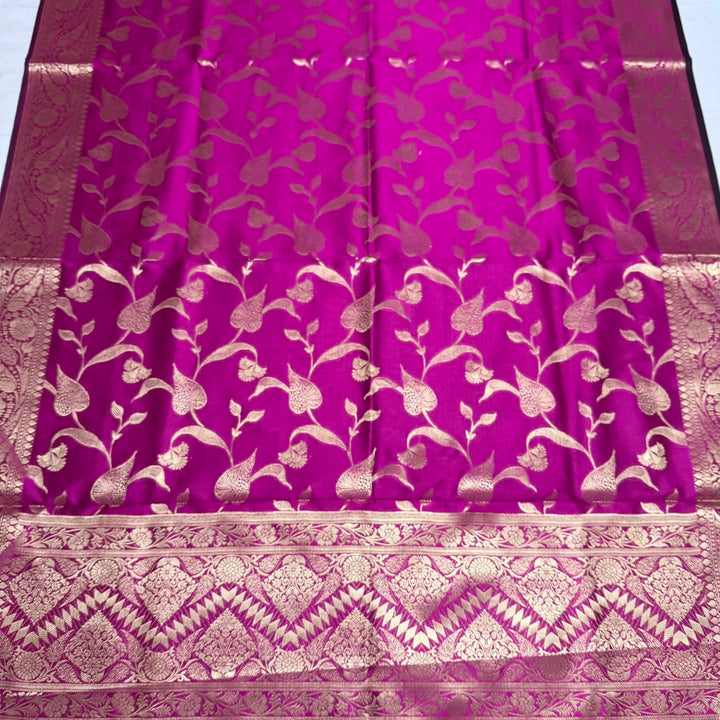 Premium Viscose Silk Banarasi Unstitched Suit Set Beautiful Zari Butti - GE5050-01