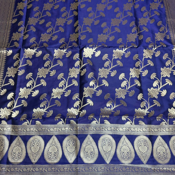 Premium Viscose Silk Banarasi Unstitched Suit Set Beautiful Zari Butti - GE5050-04