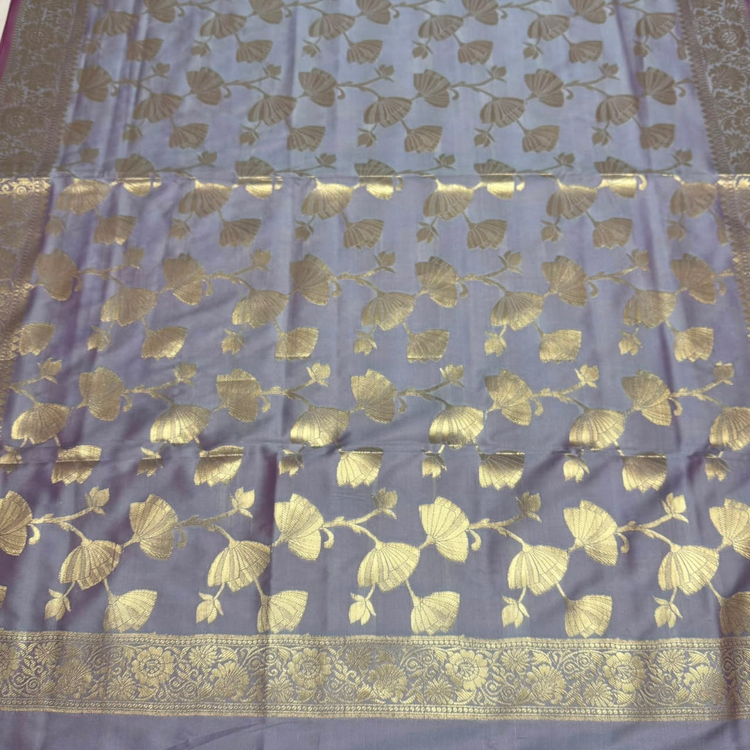 Premium Viscose Silk Banarasi Unstitched Suit Set Beautiful Zari Butti - GE5050-03