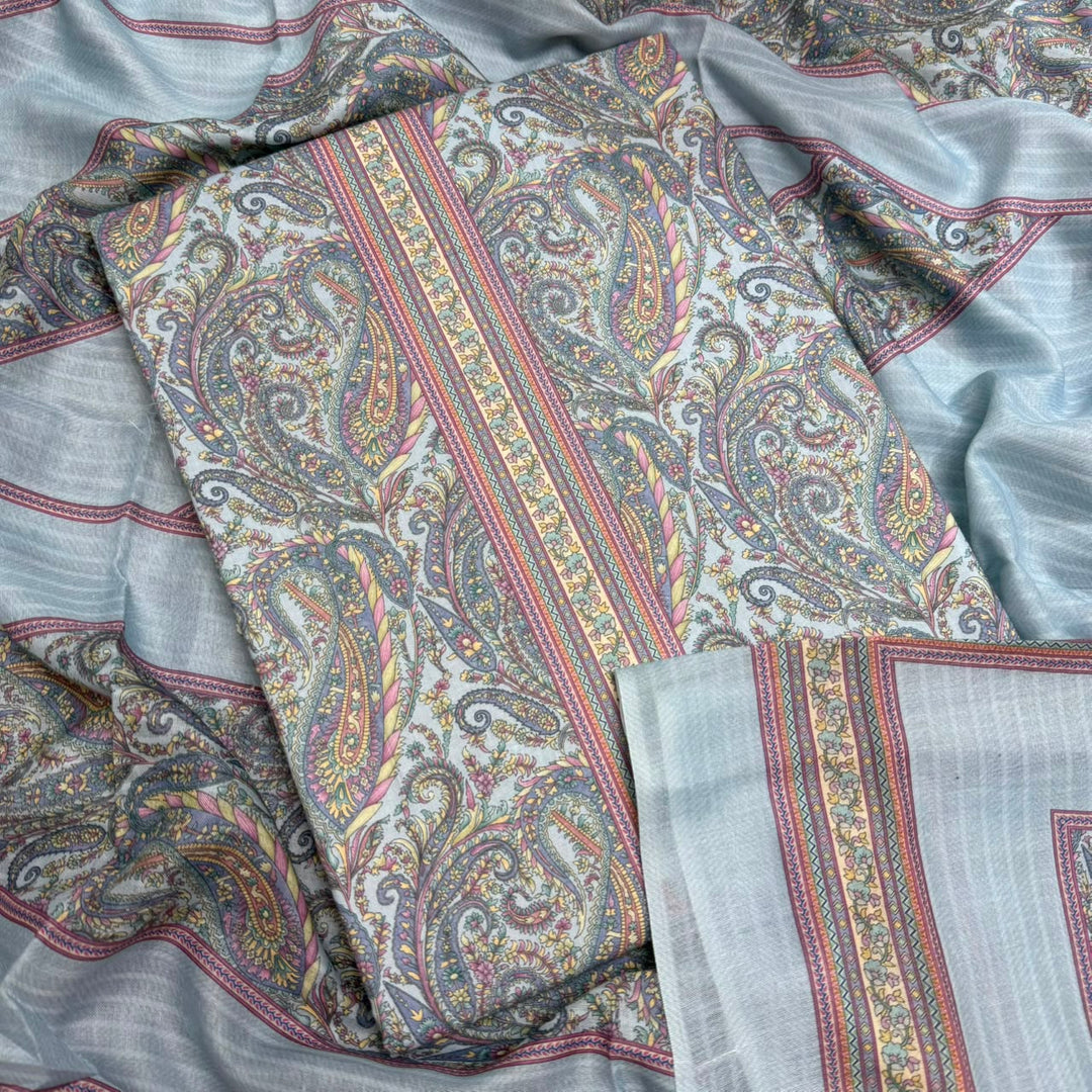 Printed Cotton Unstitched Suit Set – Elegant Everyday Ethnic Wear RT2009D-01