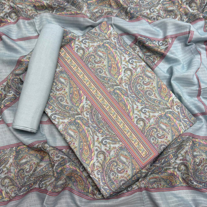Printed Cotton Unstitched Suit Set – Elegant Everyday Ethnic Wear RT2009D-01