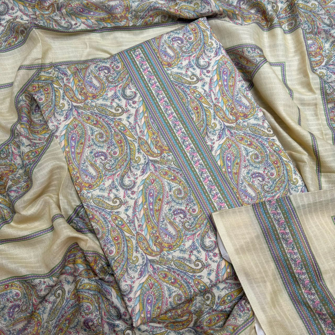 Printed Cotton Unstitched Suit Set – Elegant Everyday Ethnic Wear RT2009D-02