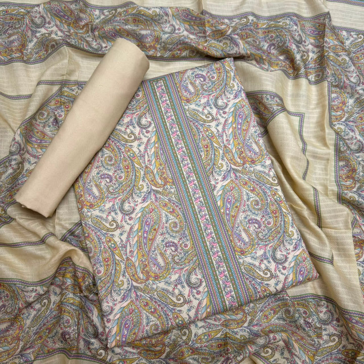 Printed Cotton Unstitched Suit Set – Elegant Everyday Ethnic Wear RT2009D-02