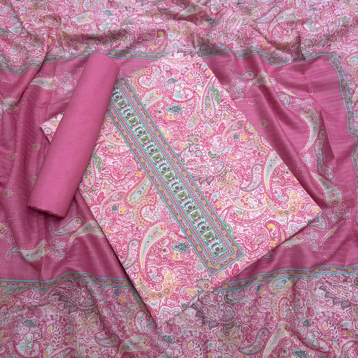 Printed Cotton Unstitched Suit Set – Elegant Everyday Ethnic Wear RT2009D-03