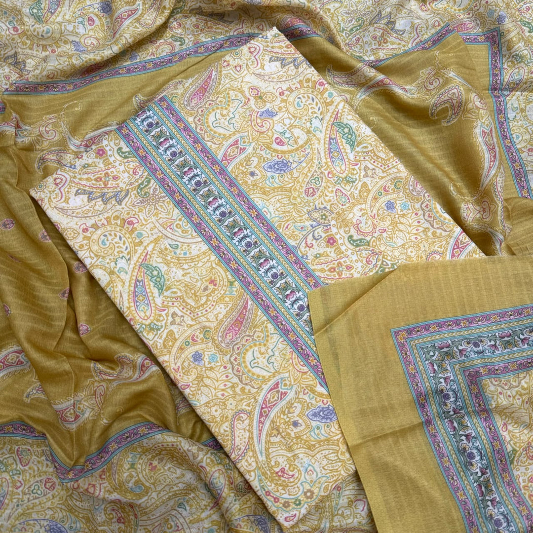 Printed Cotton Unstitched Suit Set – Elegant Everyday Ethnic Wear RT2009D-05