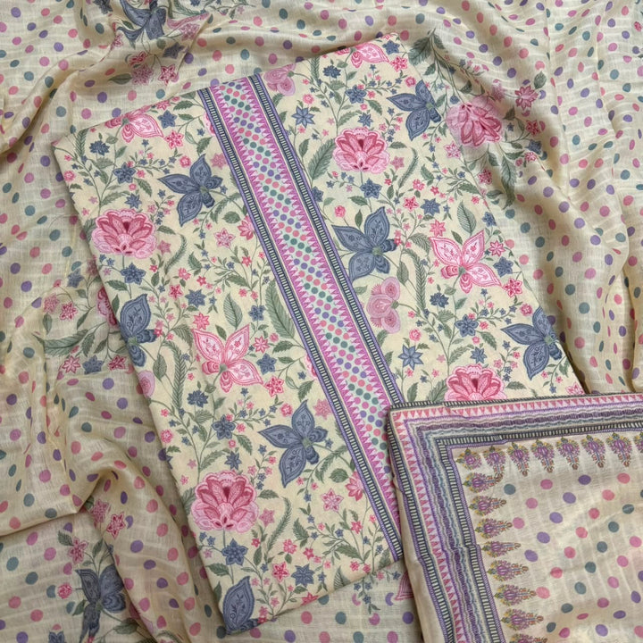 Printed Cotton Unstitched Suit Set – Elegant Everyday Ethnic Wear RT2000D-02