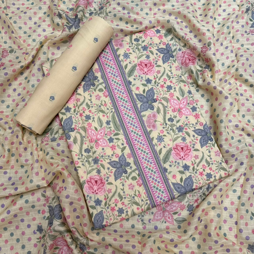 Printed Cotton Unstitched Suit Set – Elegant Everyday Ethnic Wear RT2000D-02