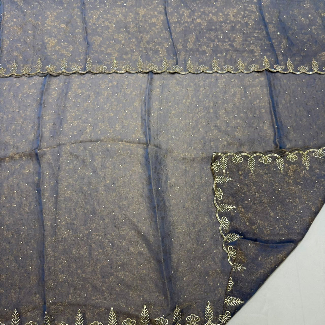Premium Jimmy Choo Swarovski Work Unstitched Suit Set-LF8544-04