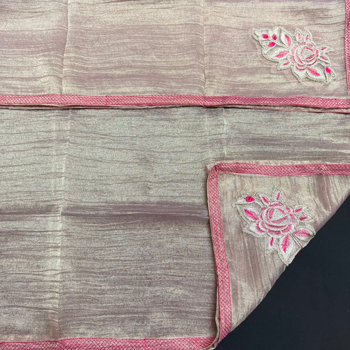 Premium Tissue Zari Work Unstitched Suit Set - NRK8708 -03