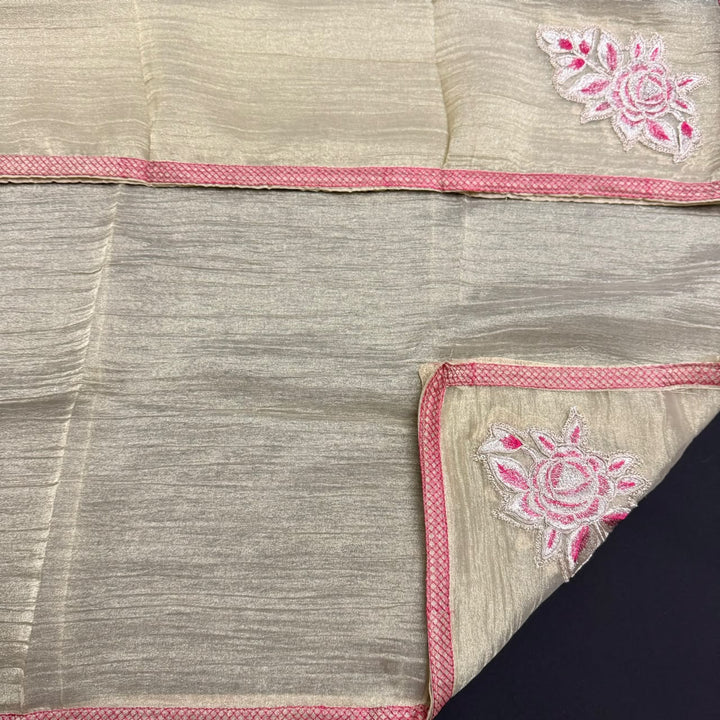 Premium Tissue Zari Work Unstitched Suit Set - NRK8708 -02