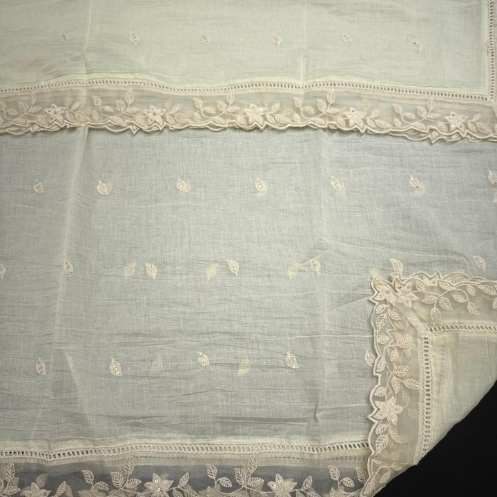Premium Linen Cotton Hand Knot & Thread Work Unstitched Suit Set-NRK8458-03