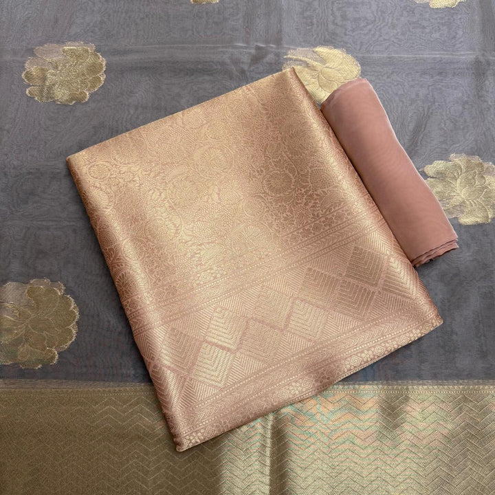 Premium Designer Brocade Unstitched Suit Set-ECE771-01