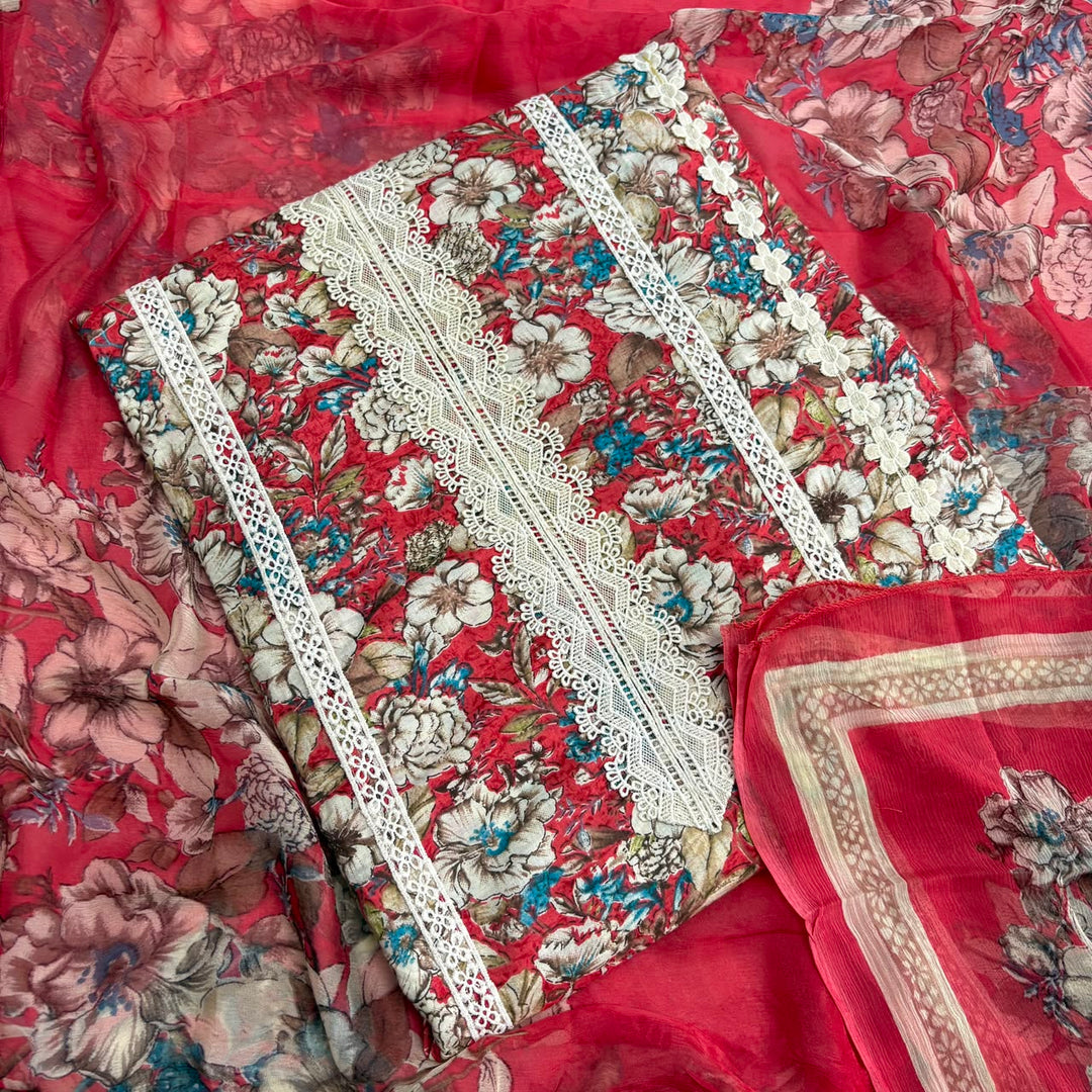Premium Modal Cotton Unstitched Suit Set-DL3548B-02