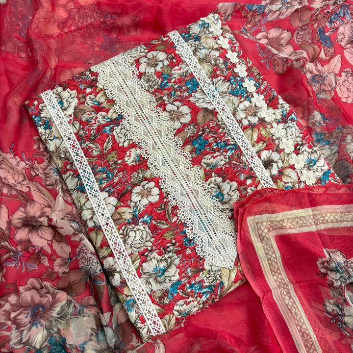 Premium Modal Cotton Unstitched Suit Set-DL3548B-02