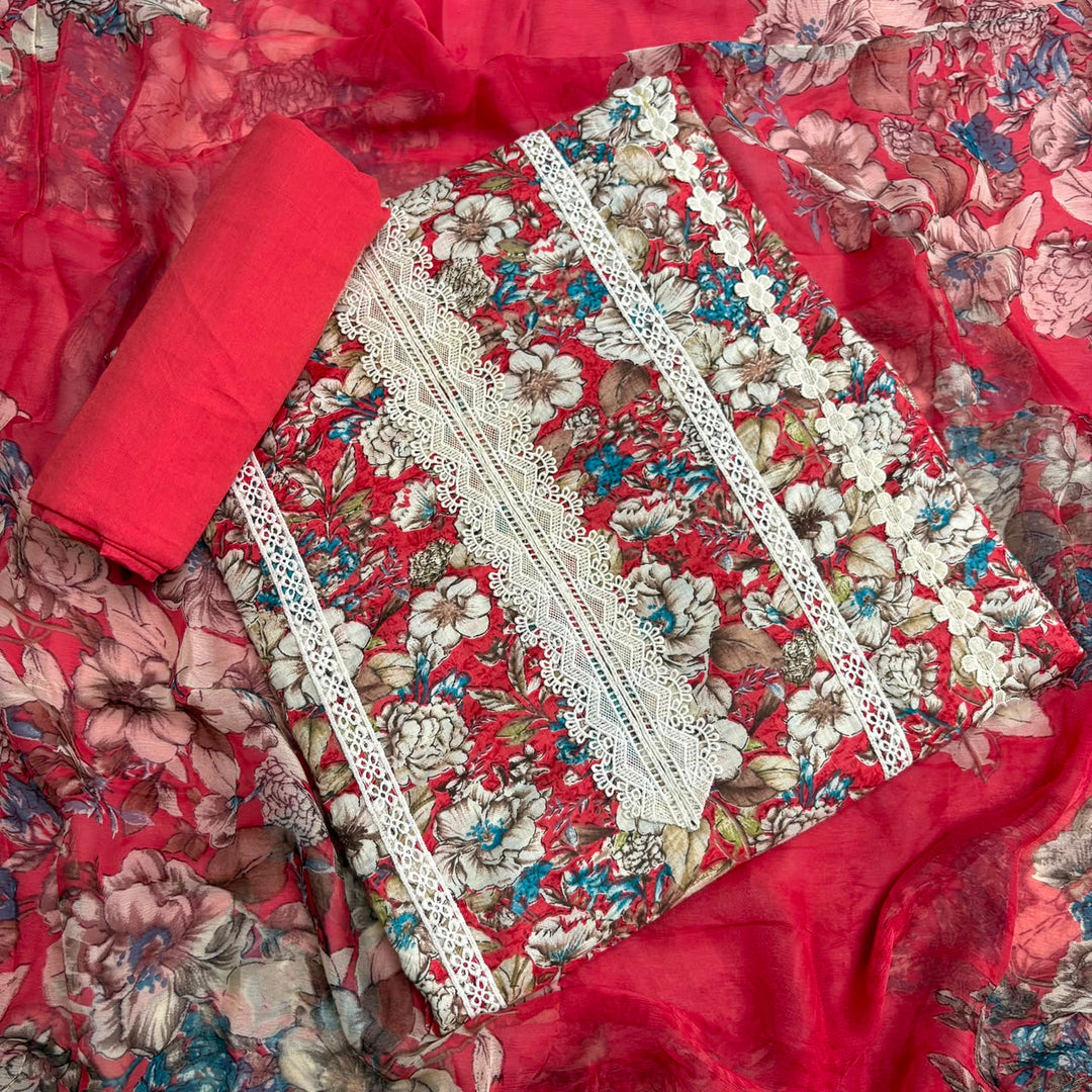 Premium Modal Cotton Unstitched Suit Set-DL3548B-02