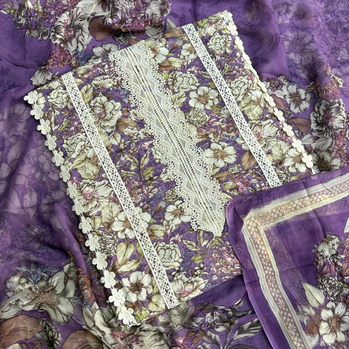 Premium Modal Cotton Unstitched Suit Set-DL3548B-04