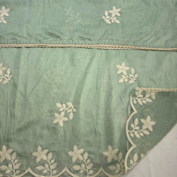 Premium Modal Cotton Thread Embroidered Unstitched Suit Set - BRK151-D