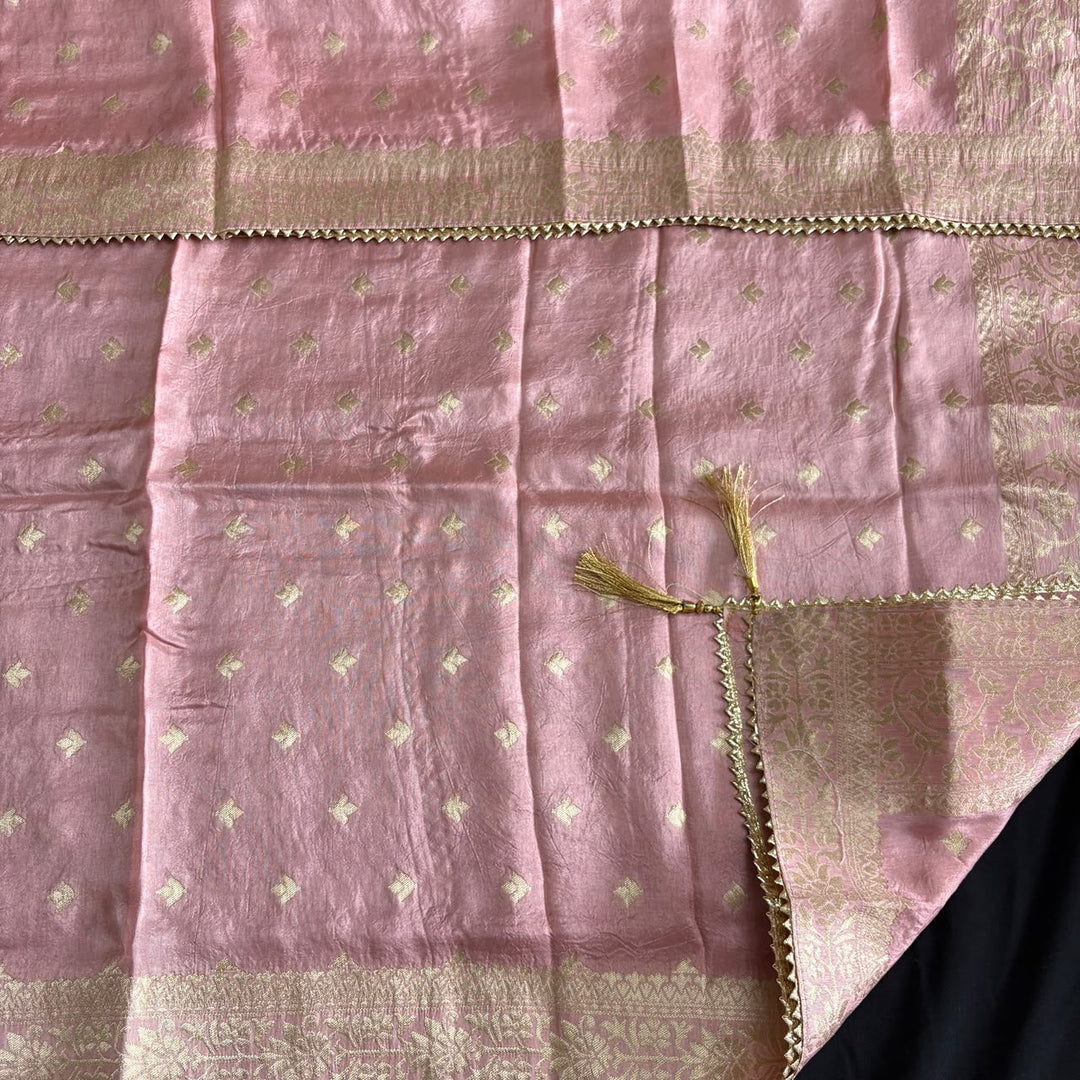 Premium Dola Silk Jamdani Weave Unstitched Suit Set-RE22766-4