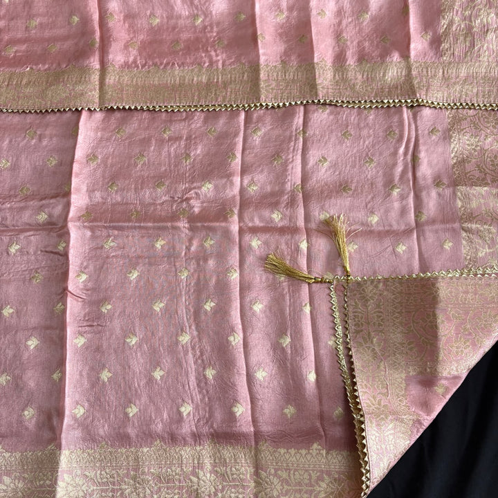 Premium Dola Silk Jamdani Weave Unstitched Suit Set-RE22766-4