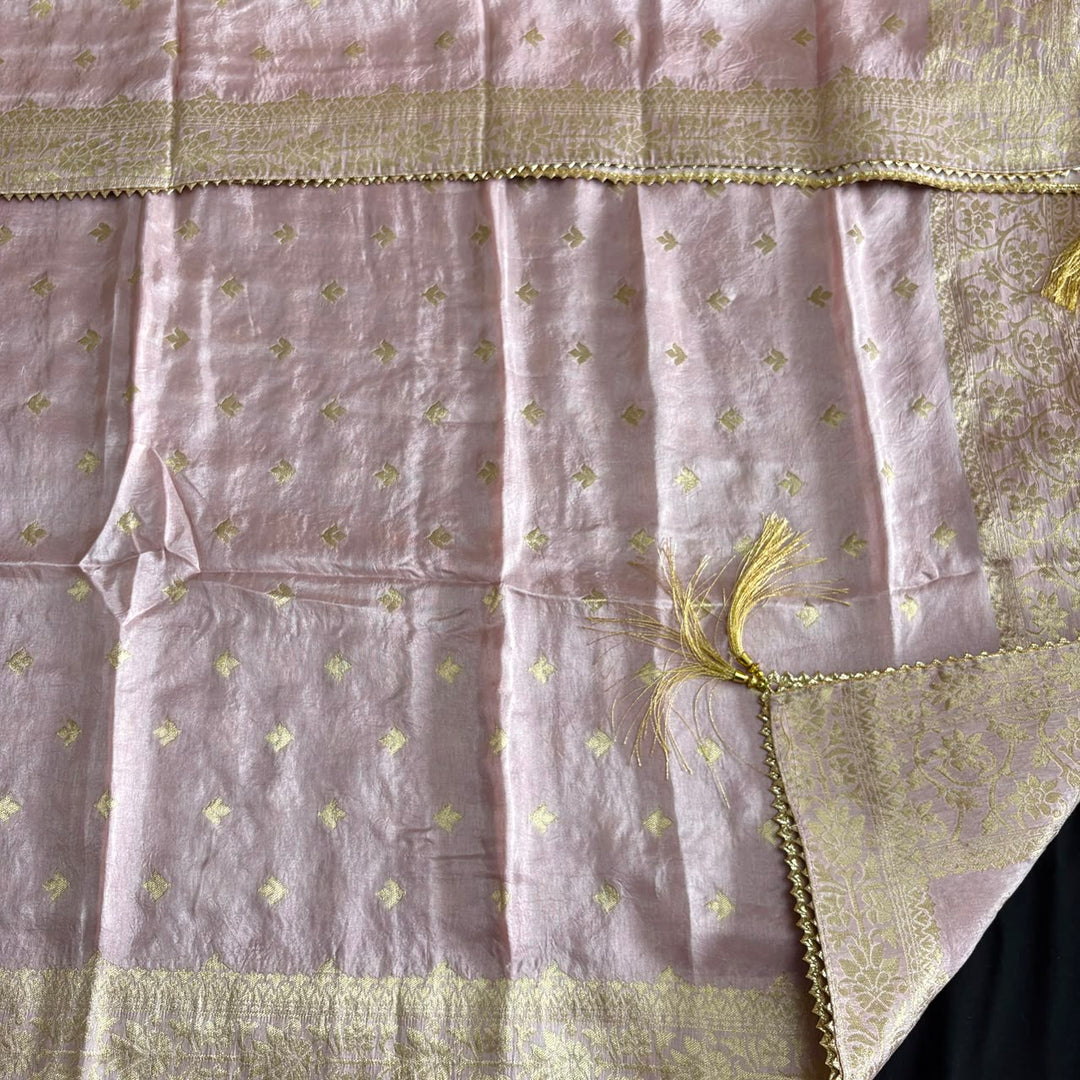 Premium Dola Silk Jamdani Weave Unstitched Suit Set-RE22766-5