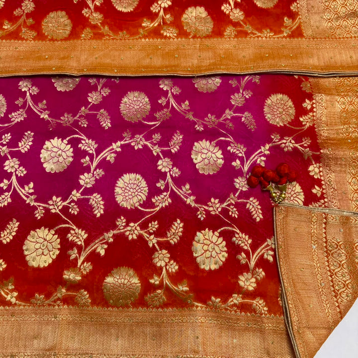 Premium Upada Silk Handwork Unstitched Suit Set-HS0245-A1