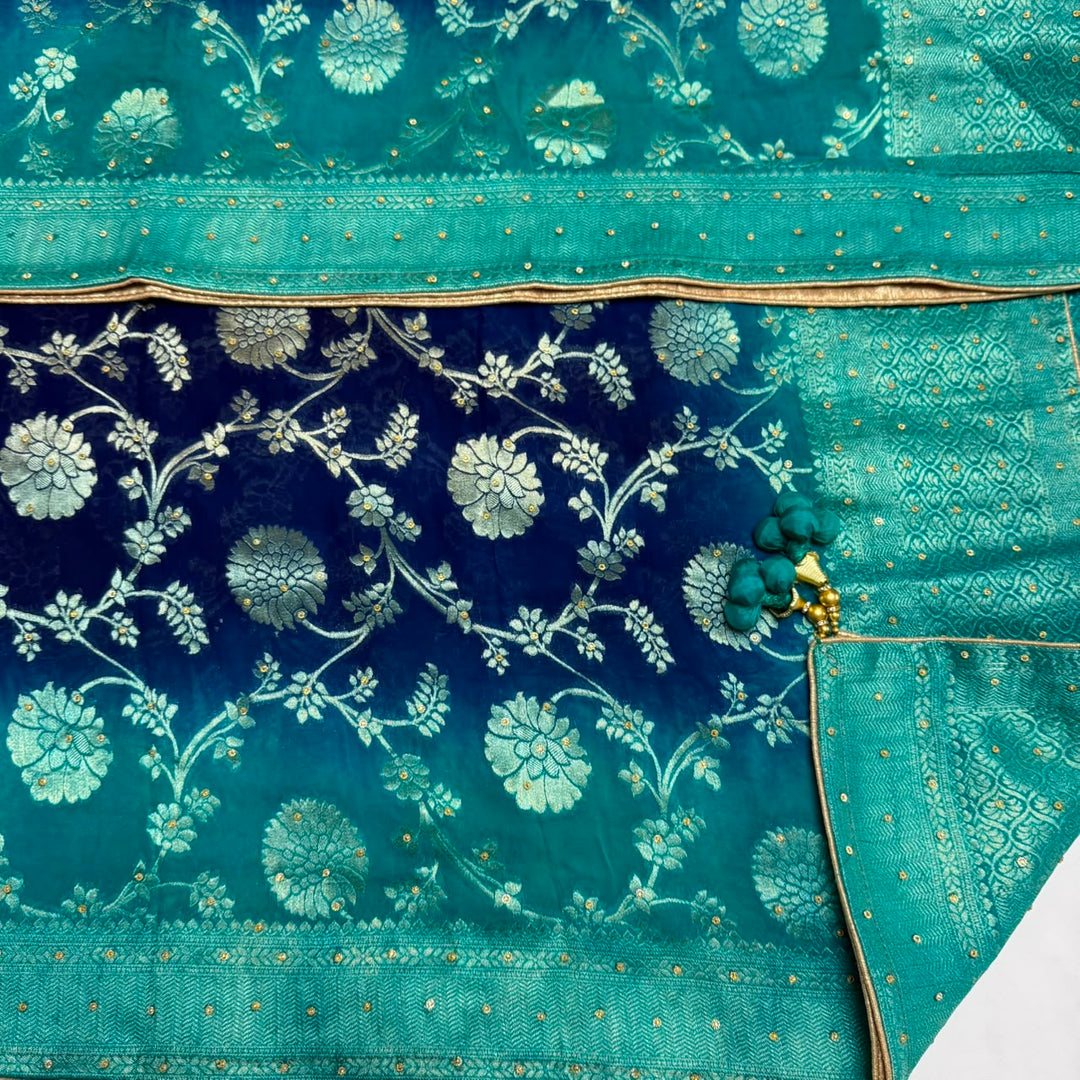Premium Upada Silk Handwork Unstitched Suit Set-HS0245-A3